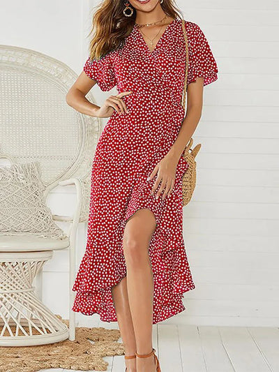 PAIGE | WRAP RUFFLE MIDI