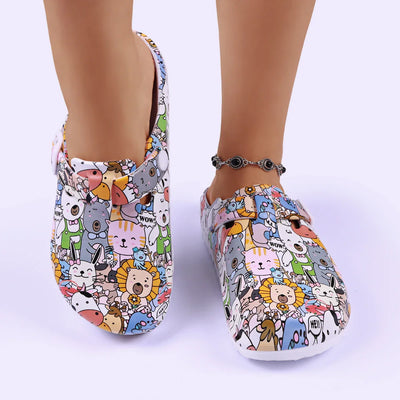 SAMARA | ANIMAL PRINT GARDEN CLOGS
