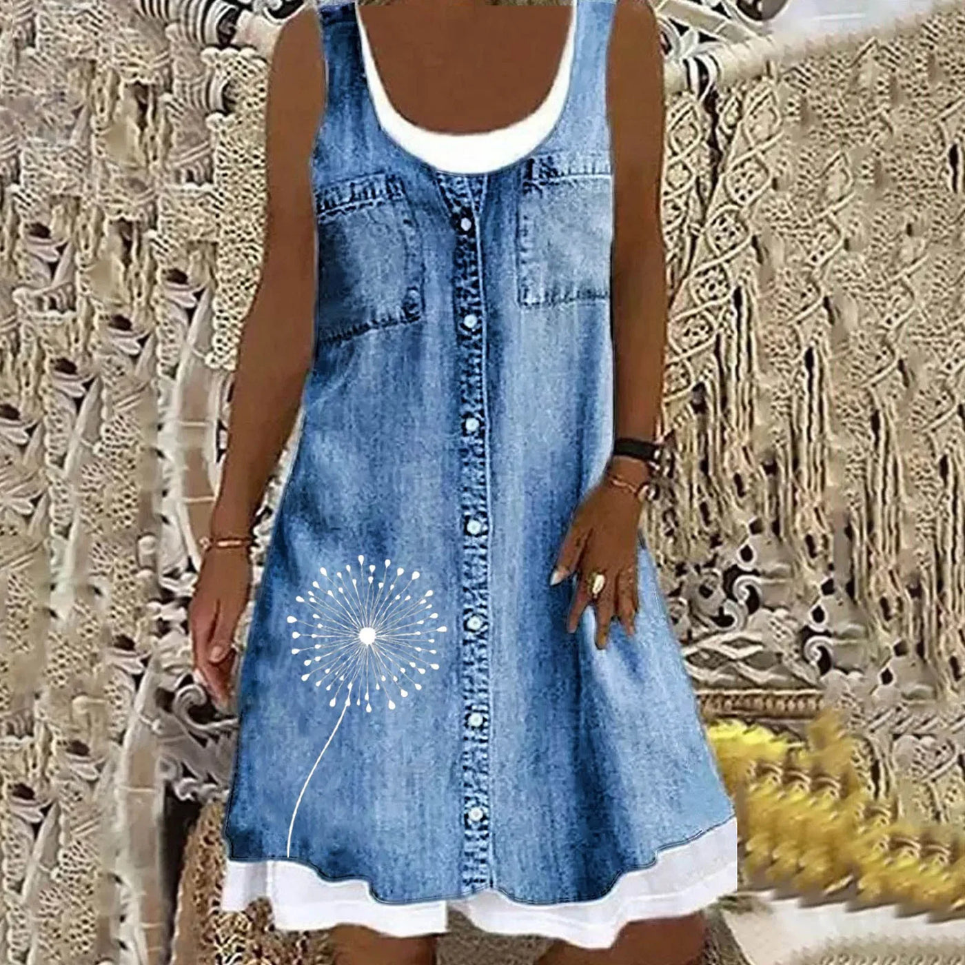 NADIA | BUTTON FRONT DENIM DRESS