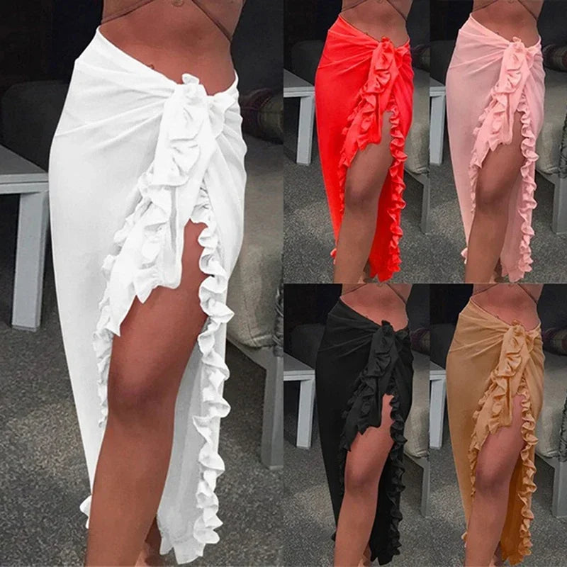JULIET | RUFFLE WRAP BEACH SKIRT