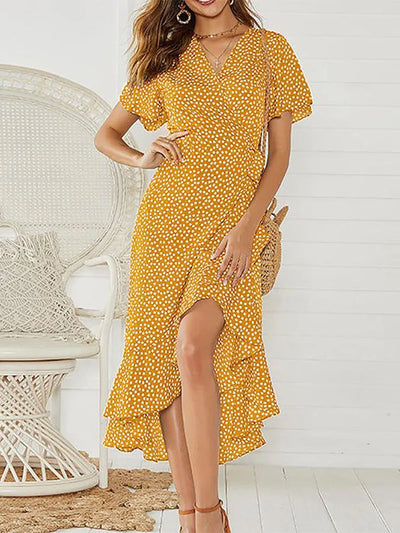 PAIGE | WRAP RUFFLE MIDI