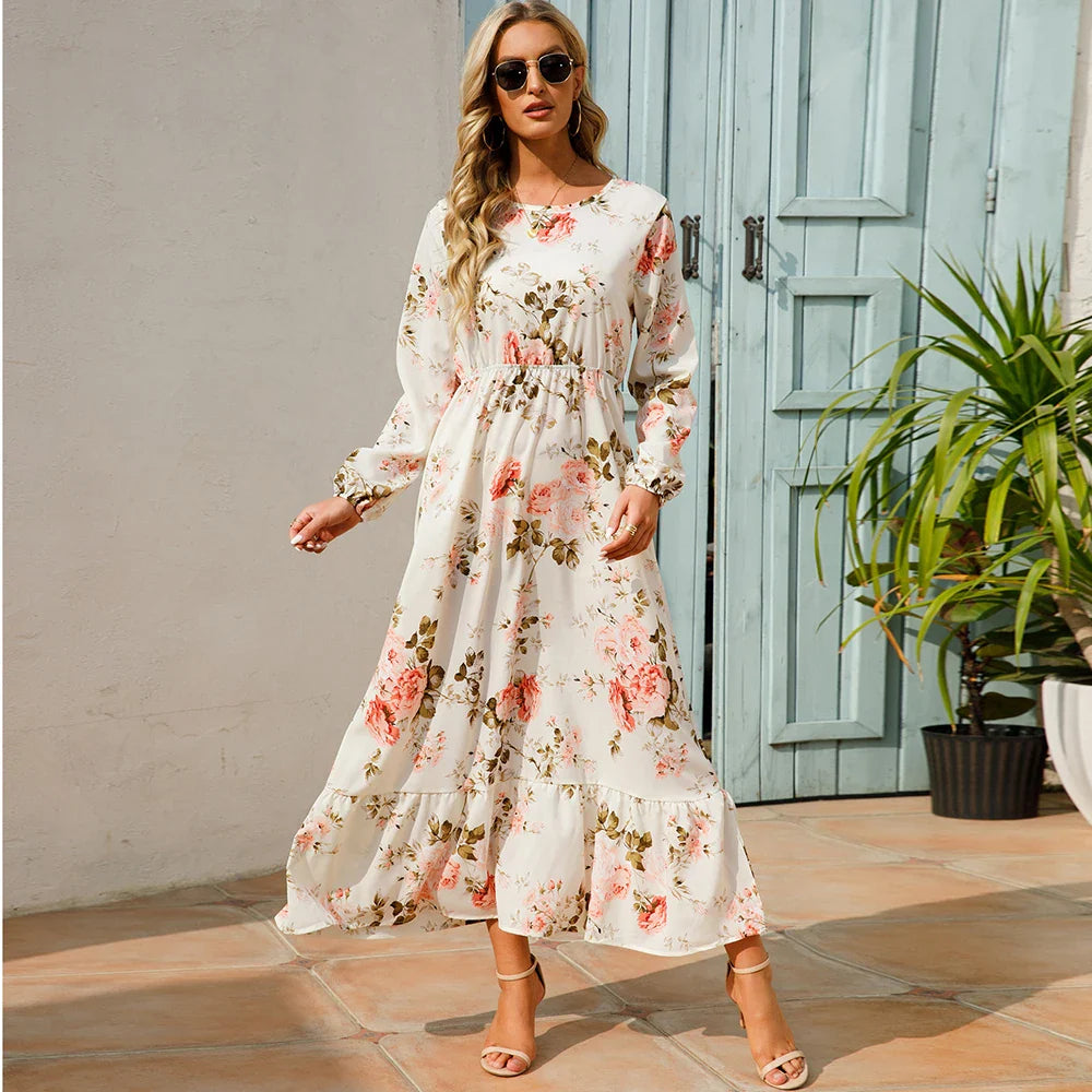 MILA | LONG-SLEEVE FLORAL MAXI