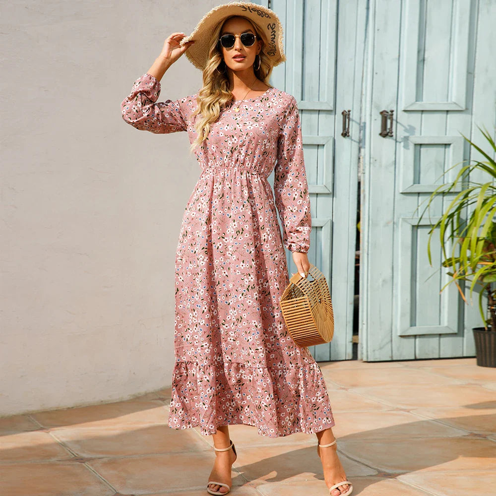 MILA | LONG-SLEEVE FLORAL MAXI