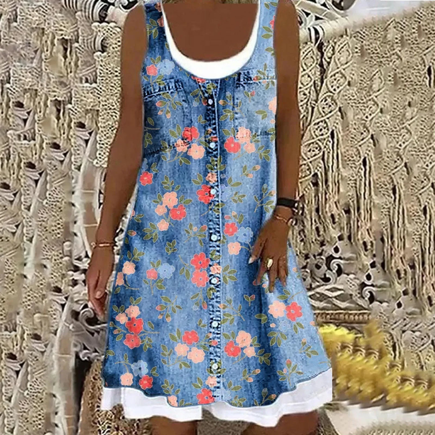NADIA | BUTTON FRONT DENIM DRESS