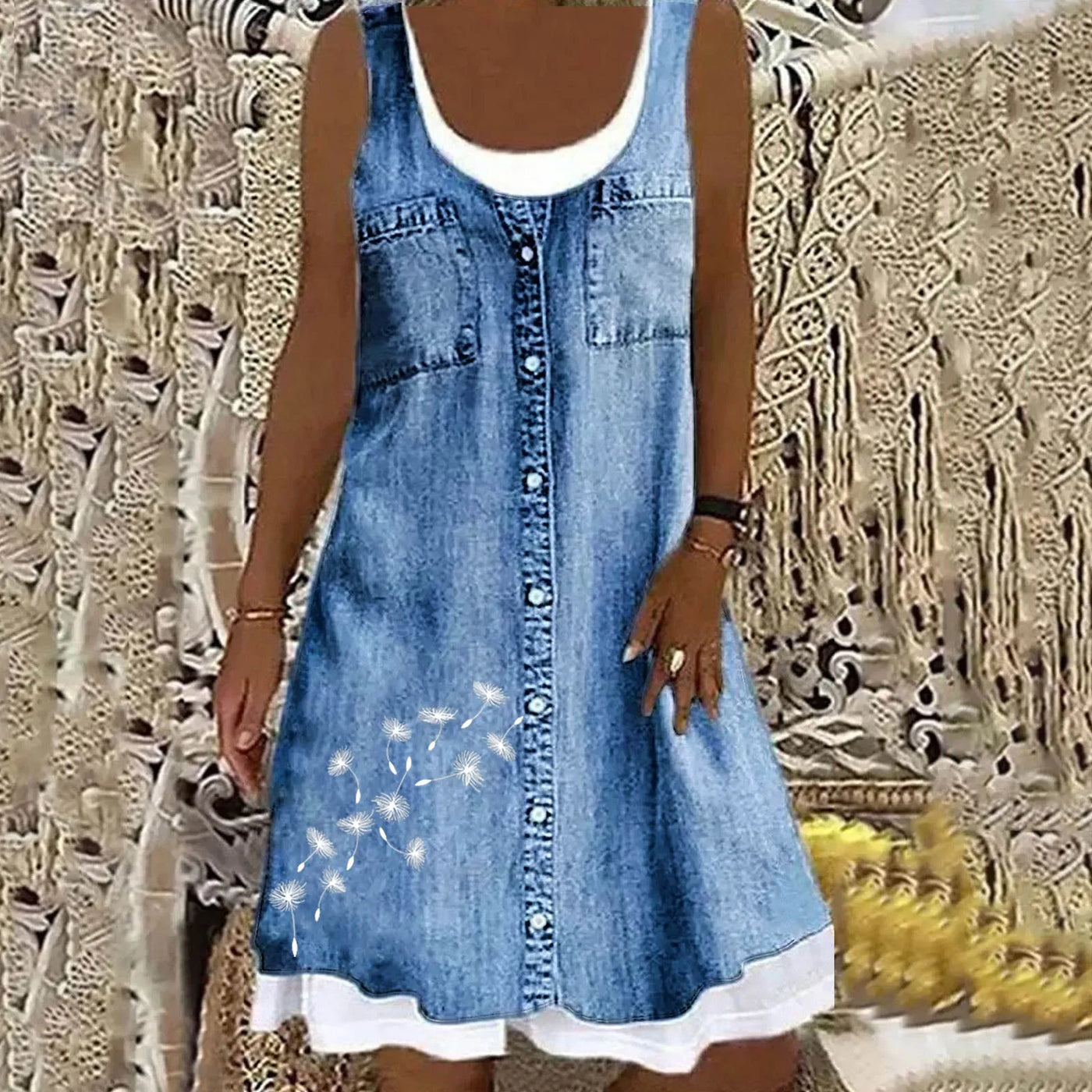 NADIA | BUTTON FRONT DENIM DRESS