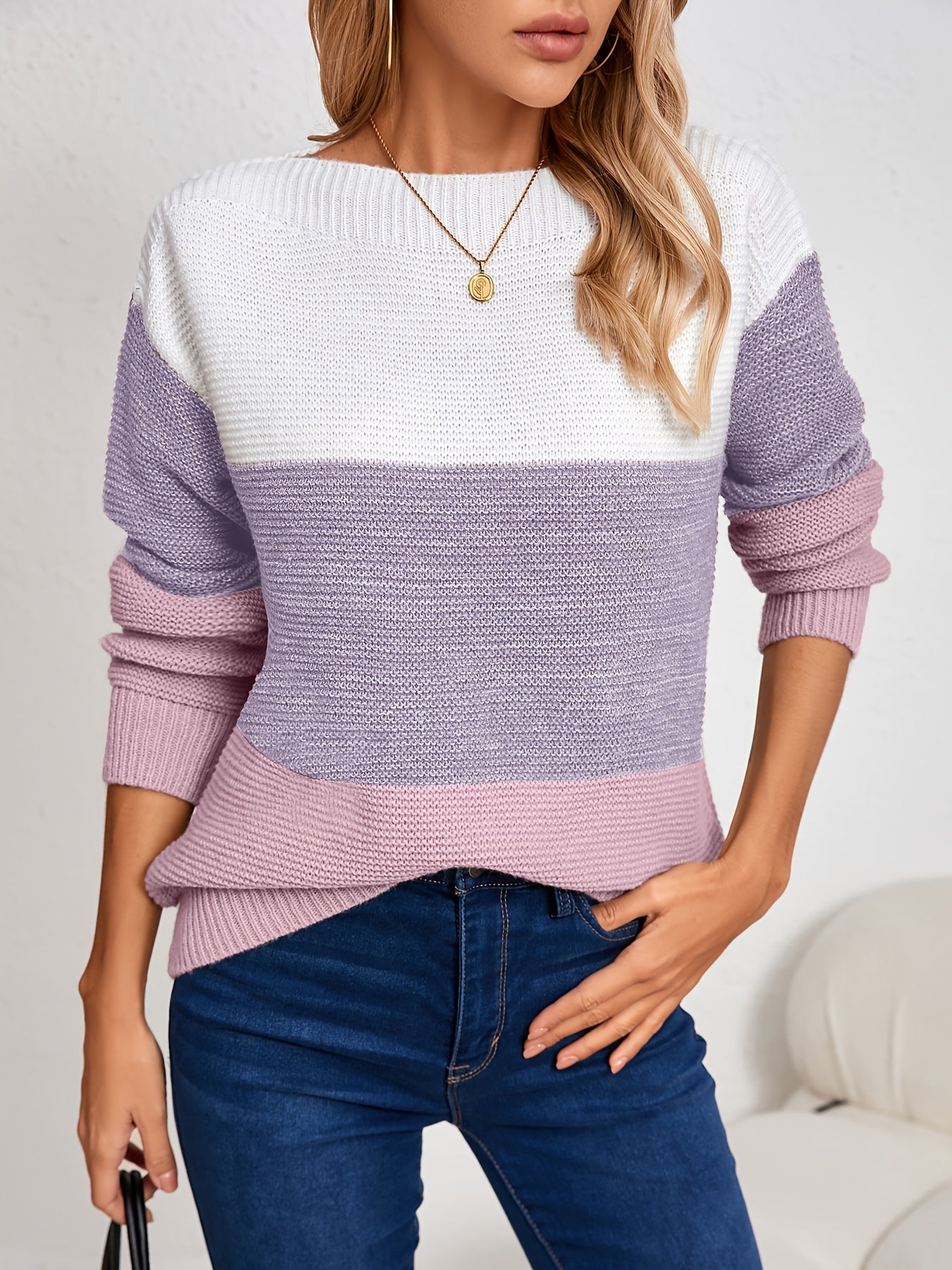 MILA | COLORBLOCK KNIT SWEATER