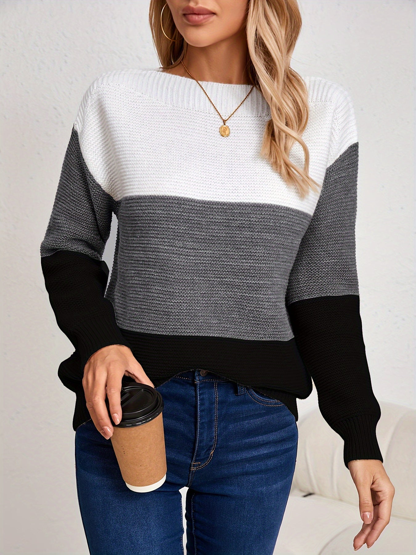 MILA | COLORBLOCK KNIT SWEATER