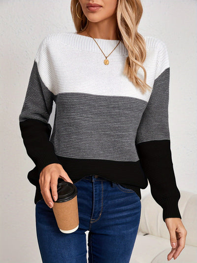 MILA | COLORBLOCK KNIT SWEATER