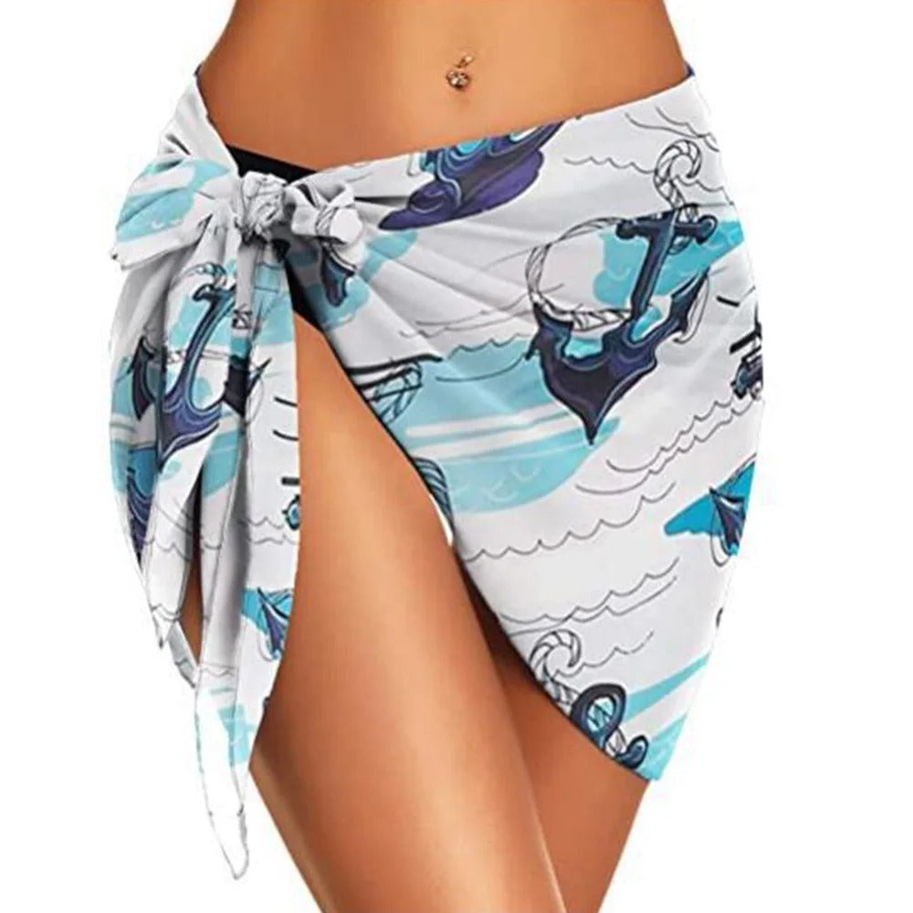 MARIEL | NAUTICAL WRAP COVER-UP