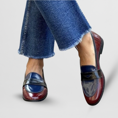 ALYSSA | TRI-TONE PANEL LOAFERS