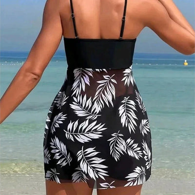 KARIS | ISLAND LEAF SWIM DRESS