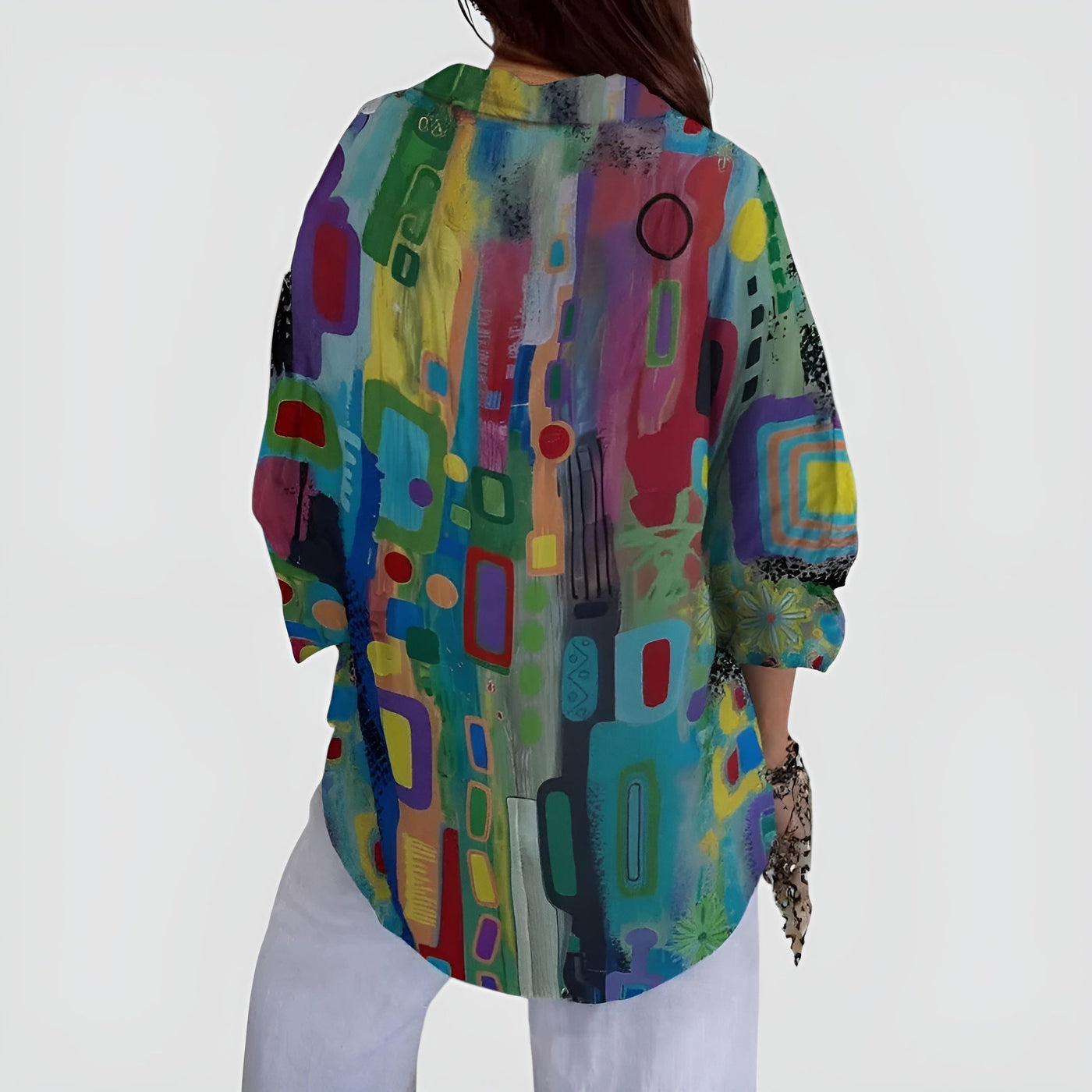 ZARIA | ABSTRACT COLOR BLOUSE