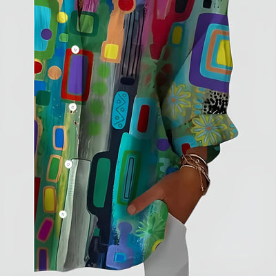 ZARIA | ABSTRACT COLOR BLOUSE