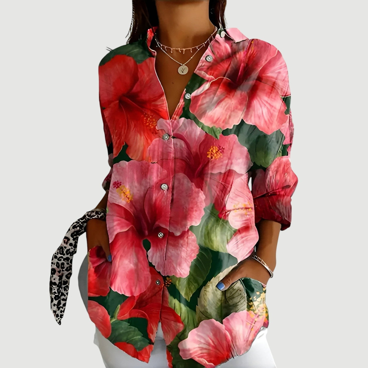 LENA | HIBISCUS BLOOM BLOUSE