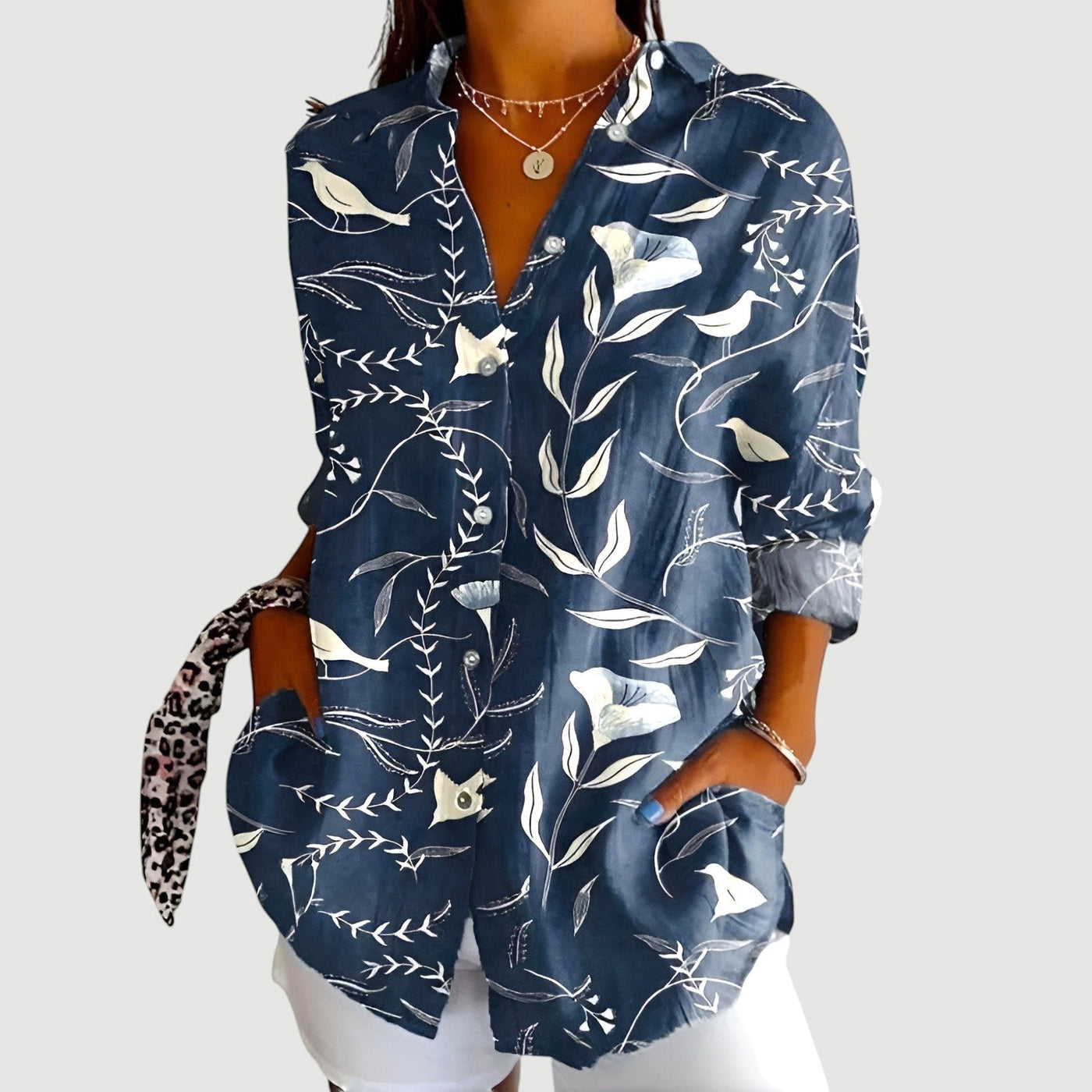 IRIS | MIDNIGHT BOTANICAL BLOUSE
