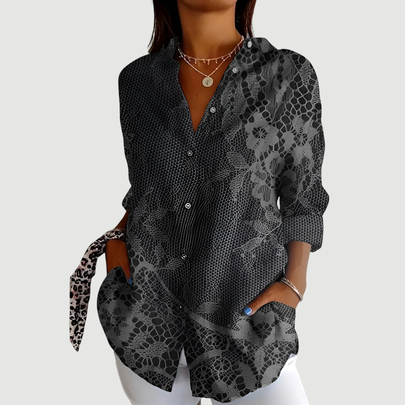 YVETTE | LACE SHADOW BLOUSE