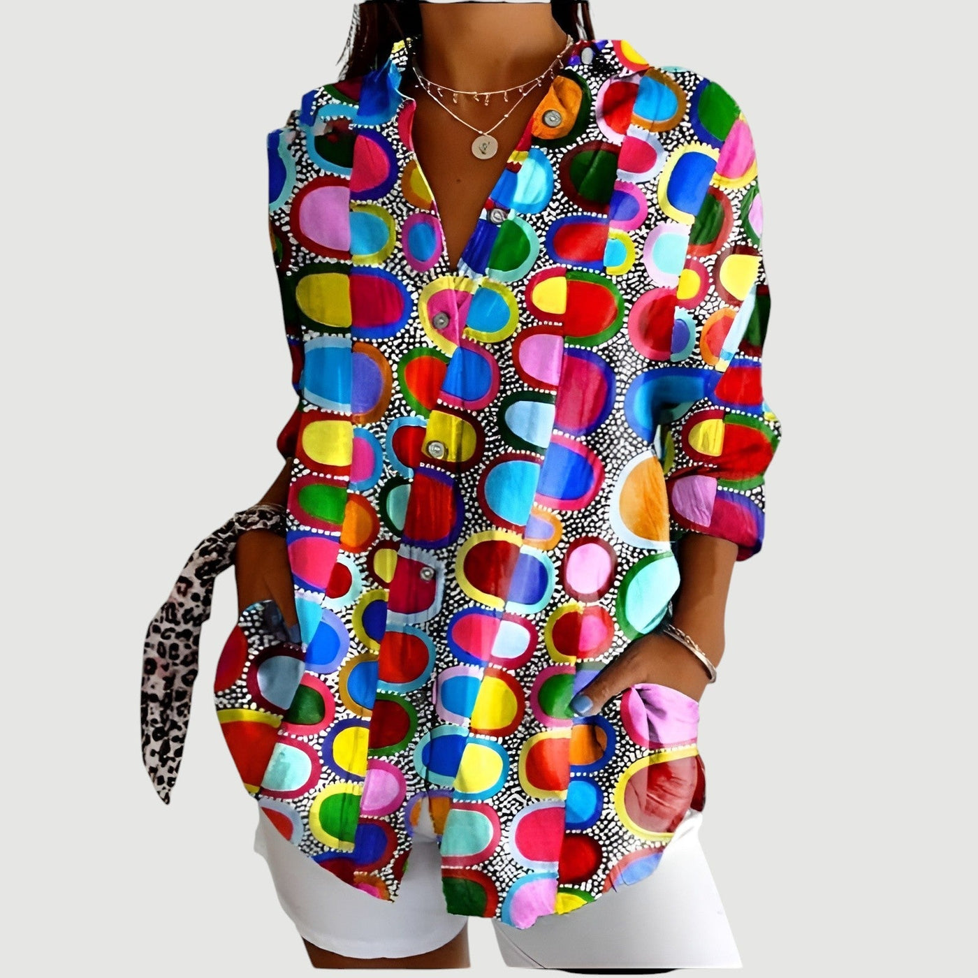 FREYA | COLORBURST DOT BLOUSE