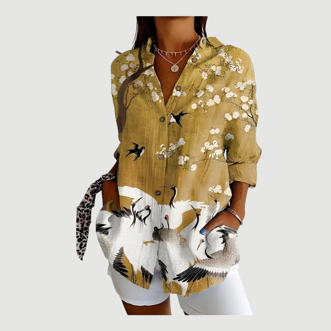 SONYA | GOLDEN CRANE BLOUSE